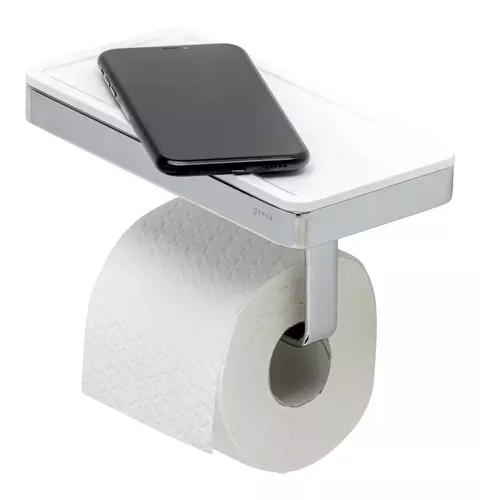 Geesa Toilettenpapierhalter mit Ablage Frame white