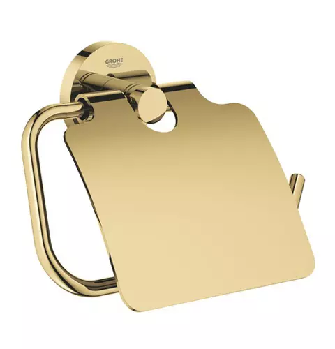 Grohe Toilettenpapierhalter Essentials mit Deckel gold