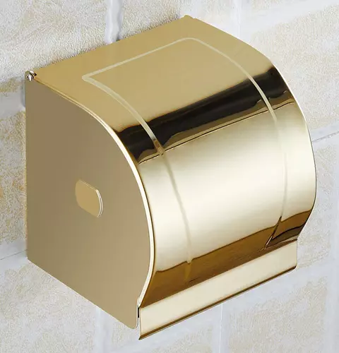 Luxury geschlossener Toilettenpapierhalter Gold
