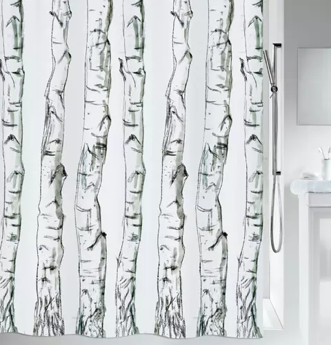 Spirella Textil Duschvorhang Wood 240x200 cm
